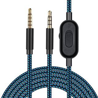 Lydkabel 3,5 mm med lydstyrkekontrol og mute-knap til Logitech Astro A10 / A40 / A30