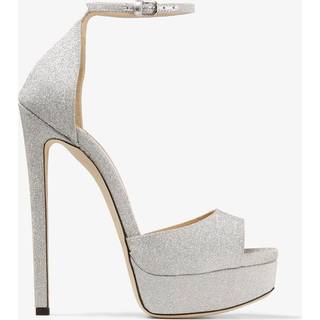 Jimmy Choo Max 150 glitter sandals - silver - EU 41.5