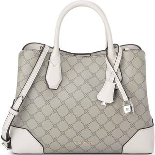 Ni West Brooklyn Jet Set Satchel Beige Logo/Milk