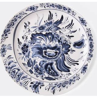 Seletti Tableware - 'Classic on Acid, Hollandia Flowers' dinner plate in blue Porcellana