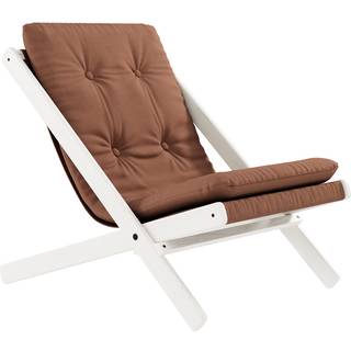 Boogie Lounge Stol fra Karup Design i Massiv FSC Fyrretræ | Japandi - Hvid lak - 759 Clay Brown