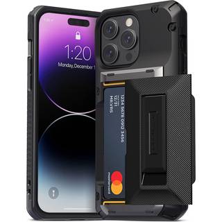 VRS DESIGN Damda Glide Hybrid Phone Cover til iPhone 14 Pro Max Kortholder med Kickstand Funktionelt robust etui Kompatibel til iPhone 14 Pro Max