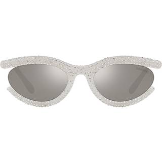 Swarovski SK6006 10336G 54 Solbriller Kvinder Hvid - Pearly White With Gems - 54mm