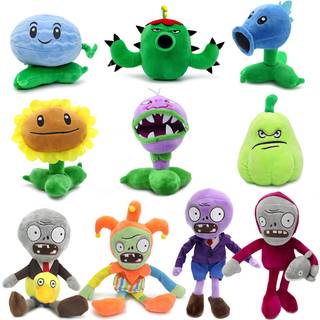 Maikerry 10 stykker planter plys 1 & 2 pvz udstoppet figur vs zombier plushies leget?j store gaver til b?rn f?dselsdag halloween og jul