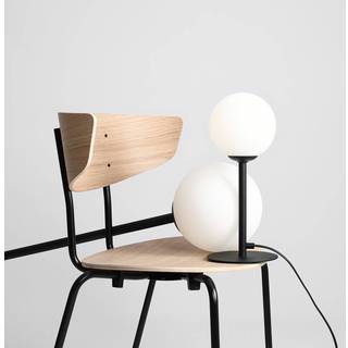 Bordlampe Joel, højde 35 cm, sort/hvid