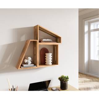 3er-Set-Designer-Wandregal Wyatt 70x55 cm Akazie Natur