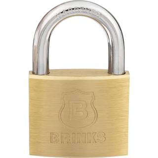 Brinks - 40 mm solid messing n?glet h?ngel?s med 7/8 Shackle Clearance - Krombelagt med h?rdet st?lkonde