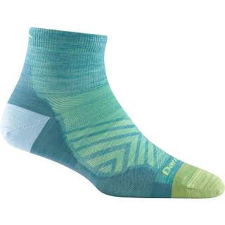 Darn Tough Women's Run Quarter No Cushion Ultra-Lightweight Sock Aqua, S (35-38)