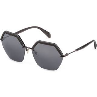Police SPLD37 568X 61 Solbriller Kvinder Grå - Shiny Gunmetal Grey - 61mm