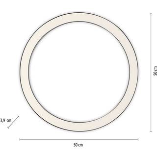 LED-loftlampe PURE Lines, Ø 50 cm, antracit, CCT, fjernbetjening