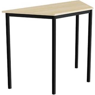Bord Combi 195, trapezformet, 1200/600x520 mm Højde 900 med lydabsorberende birk laminat, sort stel