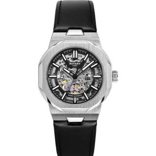 Rotary GS05495/04 Regent Automatic Black Leather Strap Watch - W13217
