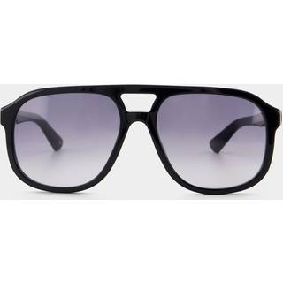 Gucci Unisex GG1188S 002 Solbriller Acetat Sort Grå Firkantet Normal Skygge