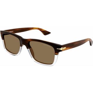 Montblanc MB0263S 003 54 Solbriller Mænd Tortoiseshell - Transparent Dark Tortoise - 54mm