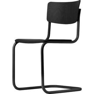 Thonet S 43 Cantilever Spisebordsstol Sort/Sort Bejdset Bøgetræ