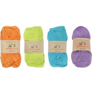 Jubileeyarn baby blød bambus bomuldsgarn - 50g/nkein - nuancer af tropiske farver - 4 Skeins