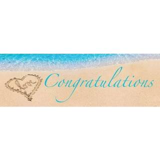 Creative Converting Wedding Banner 20 """" X 60 """" Multicolored