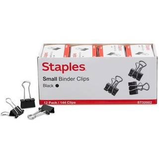 Staples 480114 Lille metalbindeklip Bulk PK sort 3/4-tommer st?rrelse med 3/8-tommer kapacitet