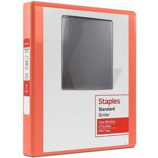 Staples 82654 Standard 1-tommer 3-ring View Binder Orange (26436-CC)