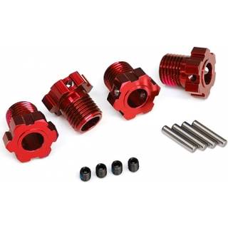 Traxxas 8654R Wheel Hubs Splined 17mm Red (4)