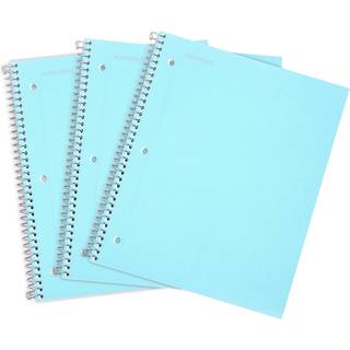 MINTRA OFFICE Holdbare spiralnotatb?ger 1 Emne (Teal Wide Destiled 3 Pack) 100 Sheets Poly Pocket Moisture Resistent Cover Strong Chipboard Back