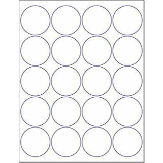 2 tommer runde etiketter til inkjet- eller laserprinter - Matte hvide udskrivbare m?rker klisterm?rker fra NextDayLabels Custom Label Printer Sti
