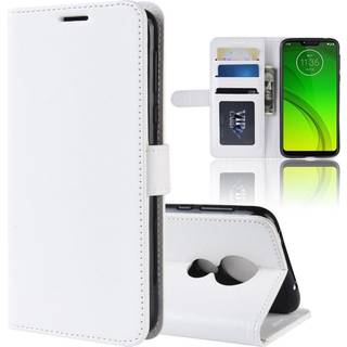 Motorola Moto G7 Power Skinnende Læder Cover m. Pung Hvid