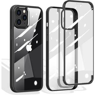 iPhone 12 / 12 Pro 360° Hybrid Cover m. Glas Bagside og Forside - Sort
