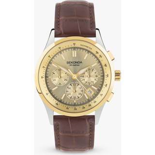 Sekonda 30110 Chronograph Brown Leather Strap Watch - W31329