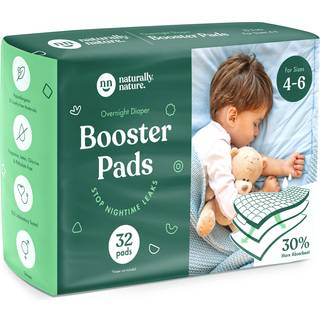 Naturligvis Nature Overnight Diaper Doubler Booster Pads med kl?bemiddel til Pull-On & Regular bleer Natl?kagebeskyttelse for tunge v?d og aktive