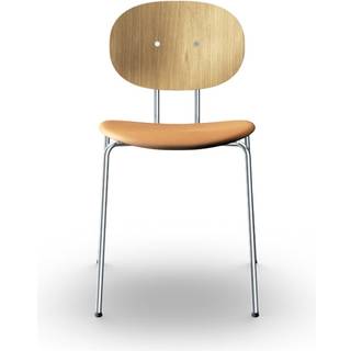 Sibast Furniture Piet Hein Spisebordsstol Krom Egetræ og Cognac Læder