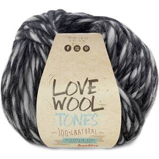Katia Love Wool Tones 205 Mørkegrå Indhold:85% uld, 15% alpaca Vægt/længde:100 g = ca. 50 meter Anbefalede pinde:12-15 mm Strikkefasthed:10 x 10 cm = 7 m x 9 p Vask:Håndvask / Tåler ikke tørretumbling.