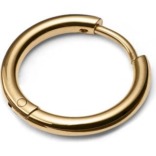 Hoop Ørering i Guldfarvet Stål