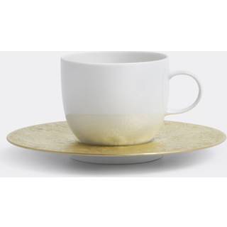 Rosenthal Tea And Coffee - ‘Magic Flute Sarastro’ low cup with saucer, tall in White, Gold Porcelain