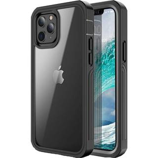 iPhone 12 / 12 Pro Heavy Duty Case - Håndværker Case - Gennemsigtig / Sort