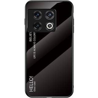 OnePlus 11 Glas Bagside Cover - Hello - Sort