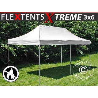 Foldetelt FleXtents Easy up pavillon Xtreme 50 3x6m Hvid, Brandhæmmende