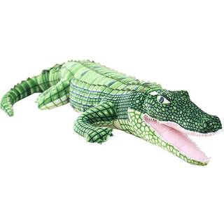 Leroro alligator udstoppet dyrekrokodil plys leget?j 39 tommer stor stor realistisk udstoppet b?rnepudepude - bl?de koselige figurer til b?rn pig
