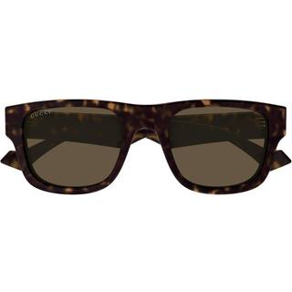 Gucci Mand GG1427S 003 Solbriller Acetat Havana Brun Firkantet Normal