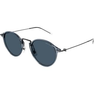 Montblanc MB0294S Asian Fit 003 50 Solbriller Mænd Grå - Transparent Grey - 50mm