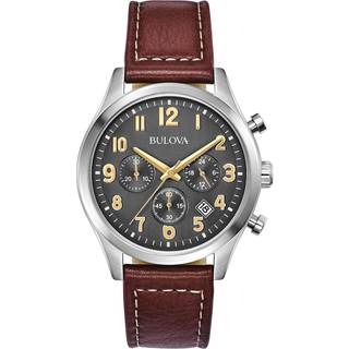 Bulova 96B301 Grå/Læder Ø41 mm