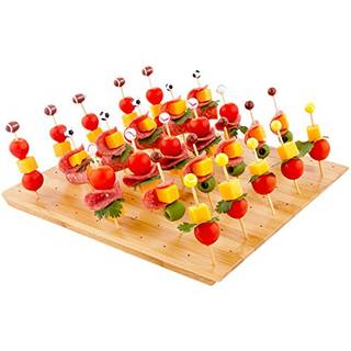 Restaurantware 12 x 12 x 1 tommer Pick Stand 1 Robust spyd Holder - Med 20 slots b?redygtig bambusplukket til buffeter banketter eller cateringbe