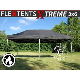 Foldetelt FleXtents Easy up pavillon Xtreme 50 3x6m Sort, Brandhæmmende