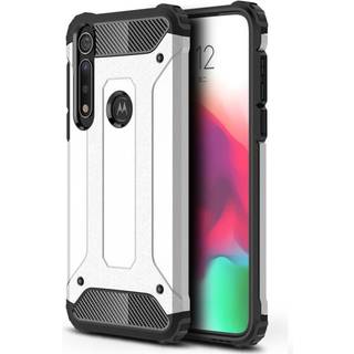 Motorola Moto G8 Plus Armor Guard Hard Case Cover - Sølv
