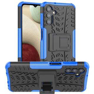 Samsung Galaxy A04s / A13 (5G) Cool Tyre Håndværker Bagside Cover m. Stander - Blå
