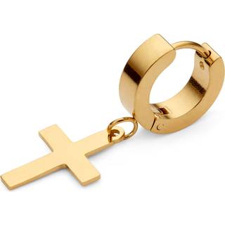 Guldfarvet Kors & Hoop Ørering