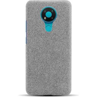 Nokia 3.4 Stofbetrukket Plastik Cover - Grå