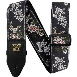 Ernie Ball Classic Jacquard Guitar/Bass Strap - White Blossom