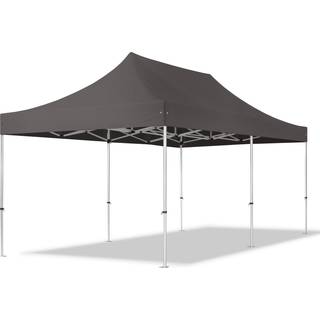 3x6m, aluminium, easy-up-pavillon, uden sidedele, mørkegrå - (600226)