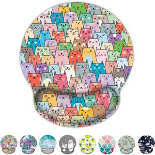 Britimes ergonomisk musepude med h?ndledsst?tte Farverige katte Ikke-skridsikre gummi Base Mousepad til hjemmekontor Gaming Arbejdscomputere Lapt